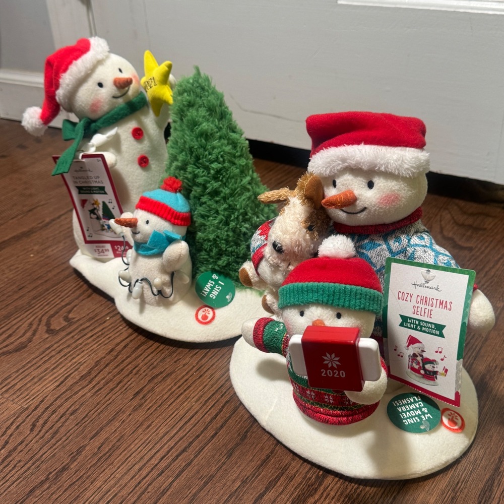 Hallmark Jingle Pals Set Of 2 2020 Selfie 2021 Tangled Snowmen Animated Musical